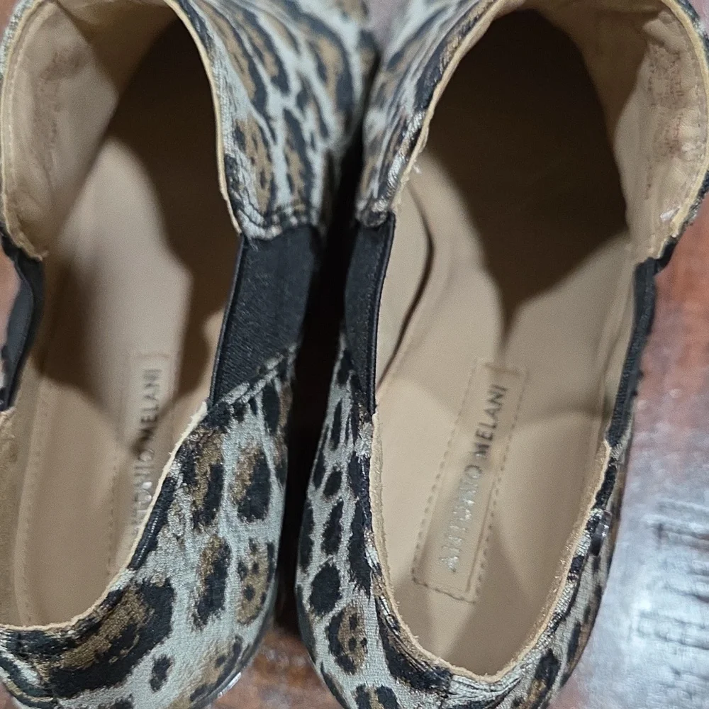 ANTONIO MELANI Leopard Pattern Ankle Booties Size 7.5